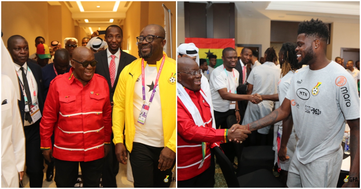 Photos: Akufo-Addo meets Black Stars in Qatar ahead of Portugal opener