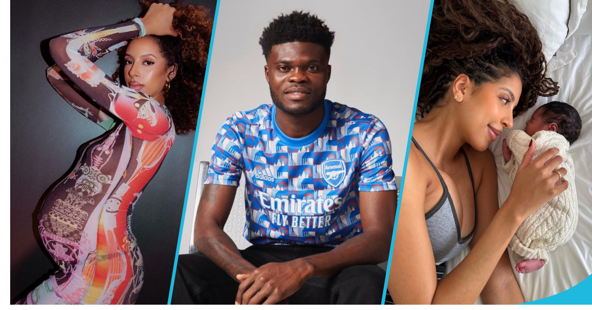 Thomas Partey's baby girl looks big and beautiful in new photos, many gush over her