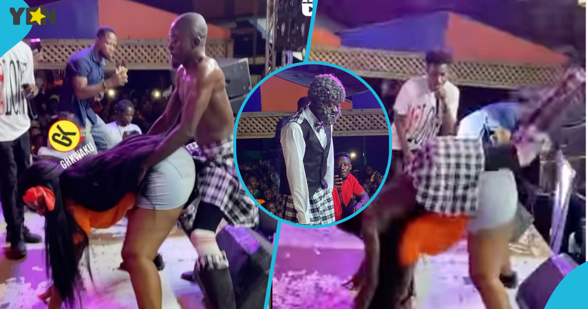 Lil Win and Adu Sarfowaa dance happily at COA Orange Friday