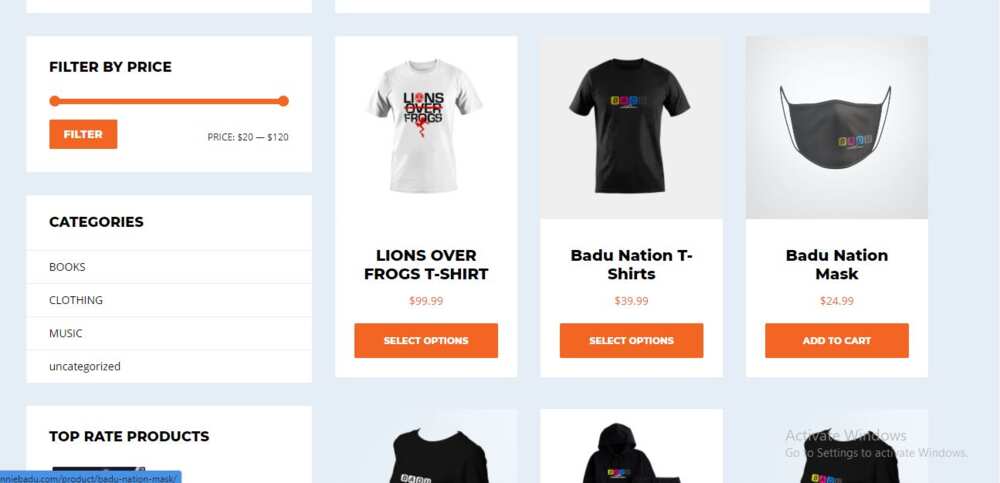 Sonnie Badu sells Lions Over Frogs T Shirt for over 500 Cedis