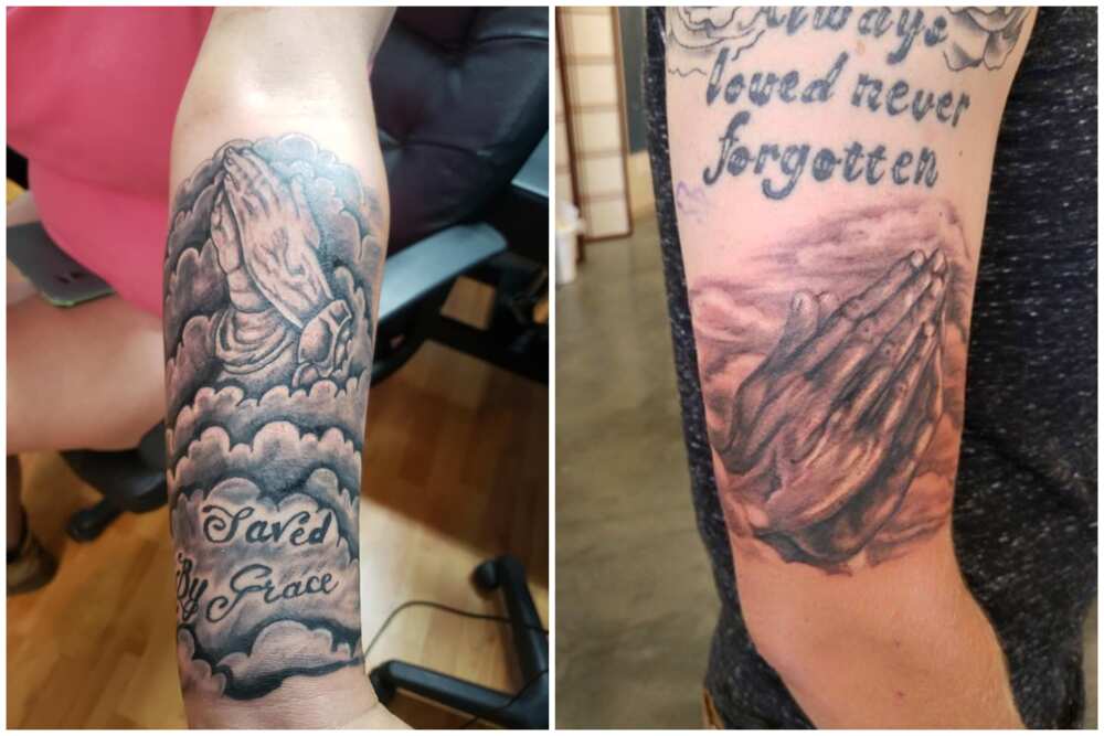 tattoos with praying hands