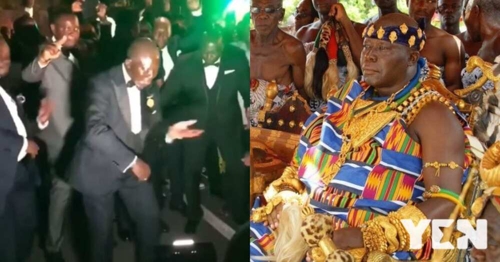 Otumfuo dances 'kete' in tuxedo in new video after Mahama-UN speech brouhaha