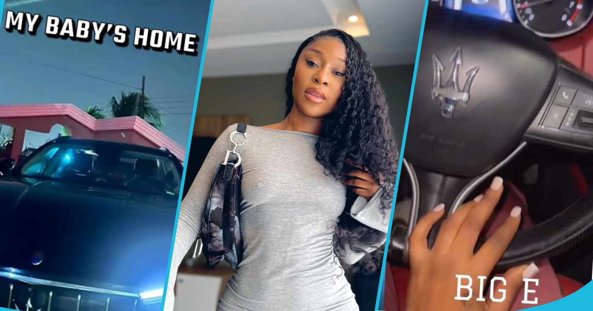 Efia Odo shows off her brand new Maserati Levante in video, gives a fans a look at the plush interior