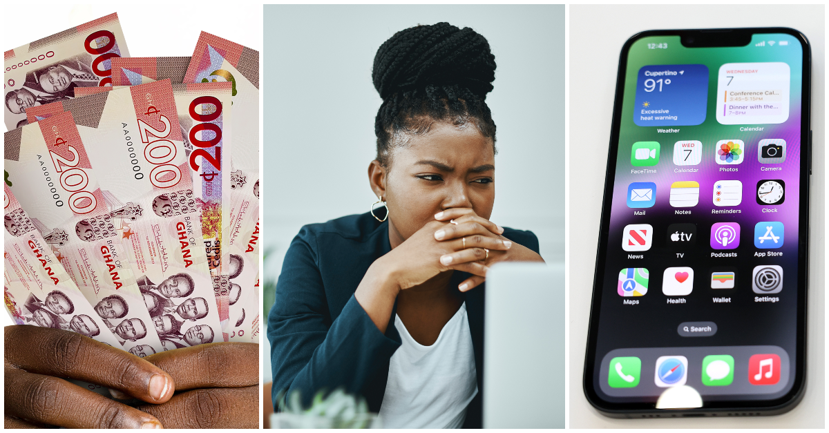 Young lady struggles to ask boyfriend to pay back money he owes her after getting gifted iPhone 13 Pro Max by him