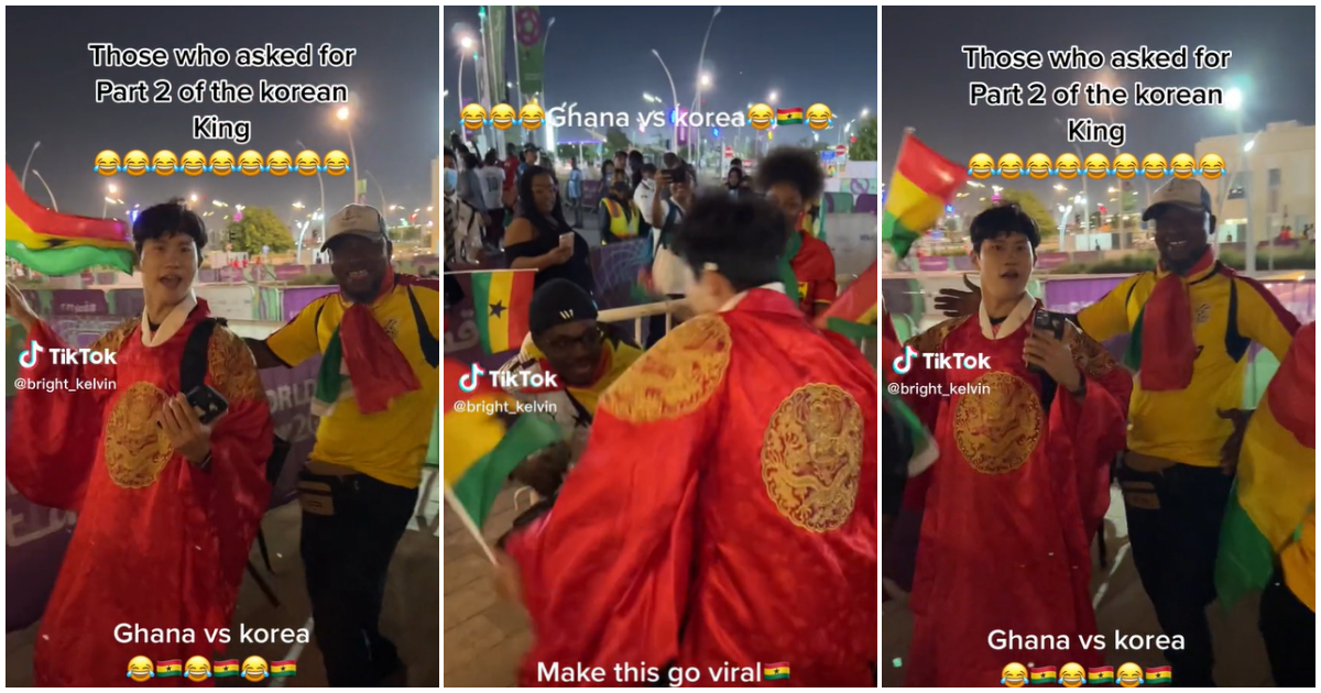 Ghana vs South Korea: Korean man jubilates with Ghanaians after his country lost to Ghana, video causes stir