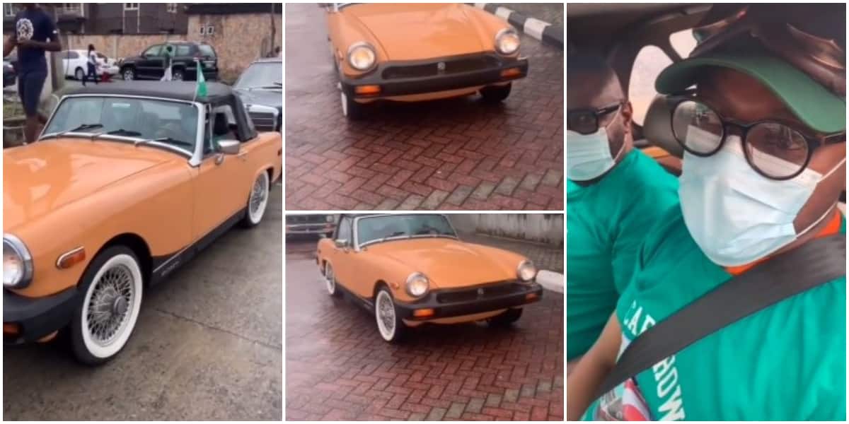 Reactions as Nigerian man shows off his 1977 MG Midget in stunning video