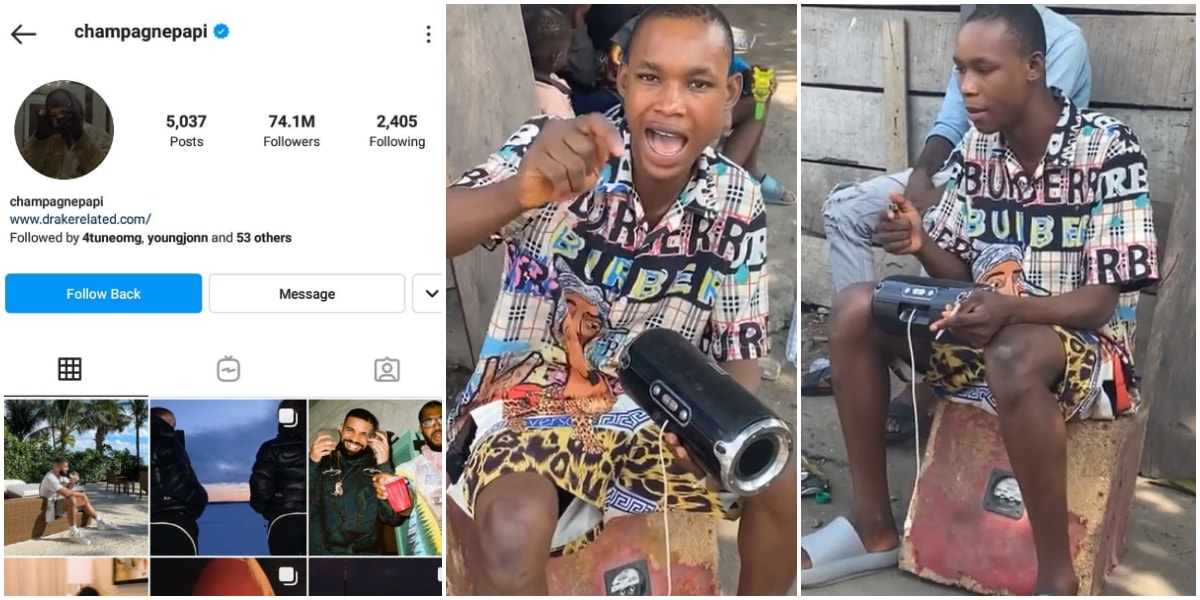 Rapper Drake follows upcoming Nigerian artiste Hyzah hours after going viral for his hot rap bars