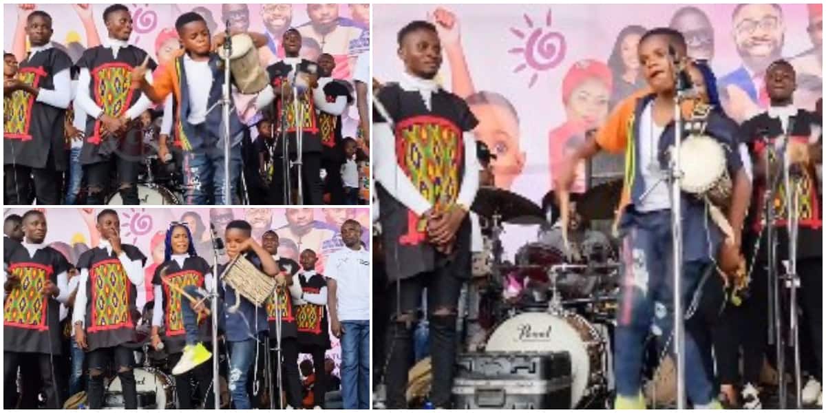 Young Boy Thrills Crowd as He Acrobatically and Creatively Makes Beats with Talking Drum, Video Goes Viral