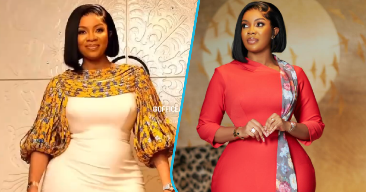 Serwaa Amihere: GHOne TV presenter features in video by Office and Co, fans drool over her: “Hips nkoaa nie”