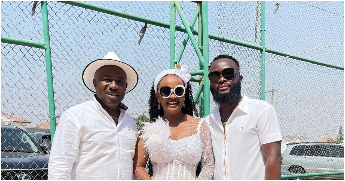 Celebrity Couple: Nana Ama McBrown and Husband Spotted In White Stylish Outfits At Thanksgiving Service