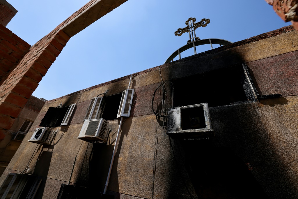 The electrical fire on Sunday ripped through the Abu Sifin church in Imbaba, a working class district west of the Nile River, part of Giza governorate in greater Cairo