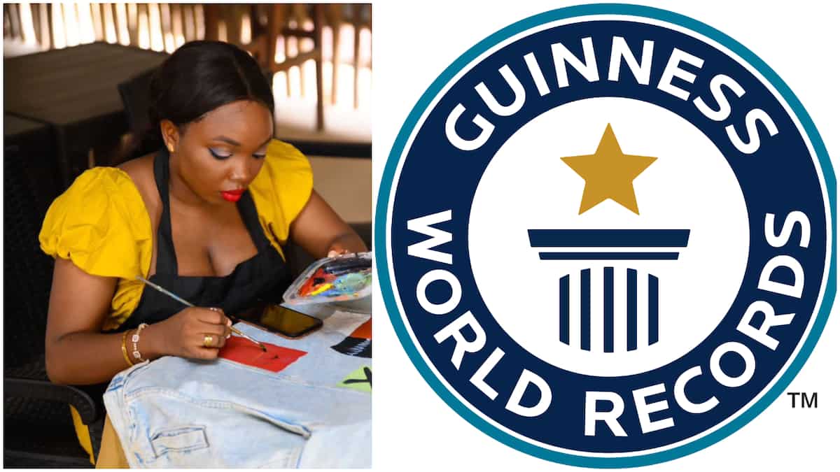 Guinness World Records/Lady attempt to paint.
