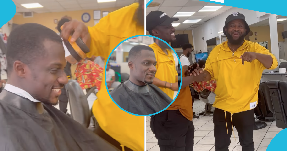 Ghanaian blogger Zionfelix looks unrecognisable after dapper haircut by Atsu's barber in London
