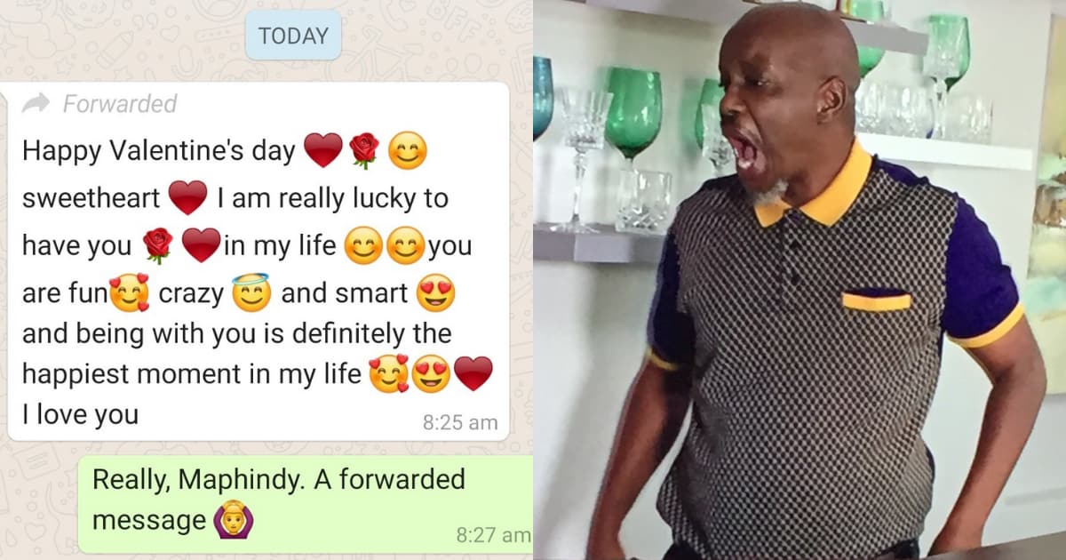 Eish: Woman Forwards Valentine's Day Text Leaves Bae Super Unimpressed