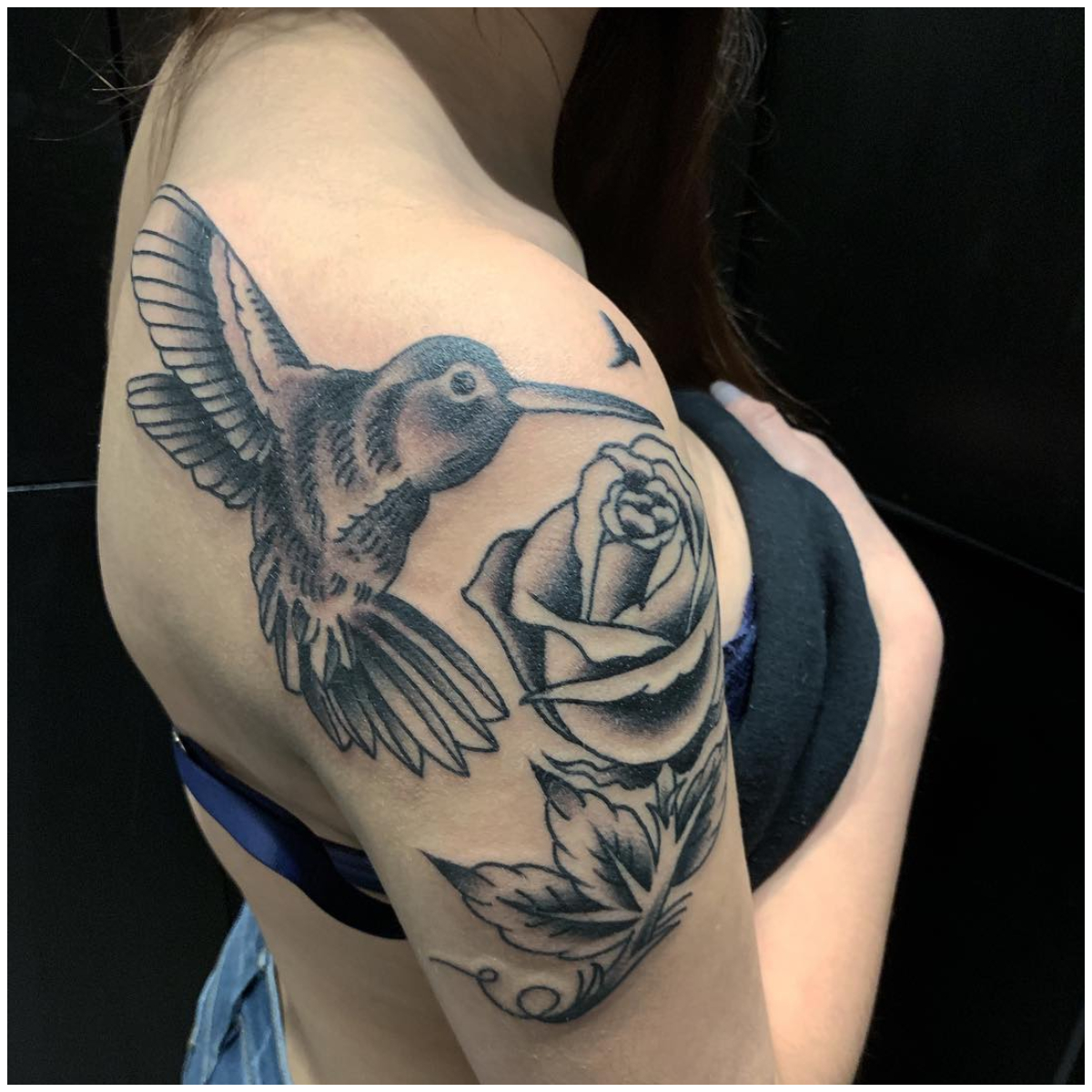 Unify Tattoo Company  Tattoos  Flower Rose  Hummingbird and Roses
