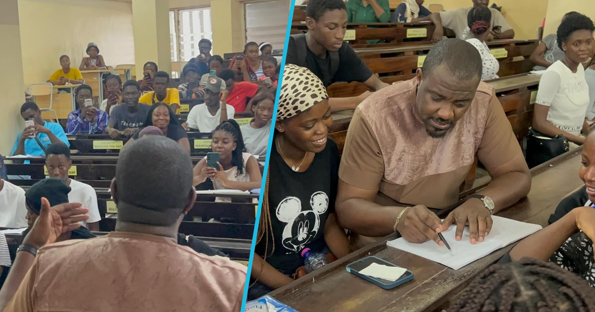 John Dumelo tutors UG students for free ahead of their exams, touching photos spark debate online
