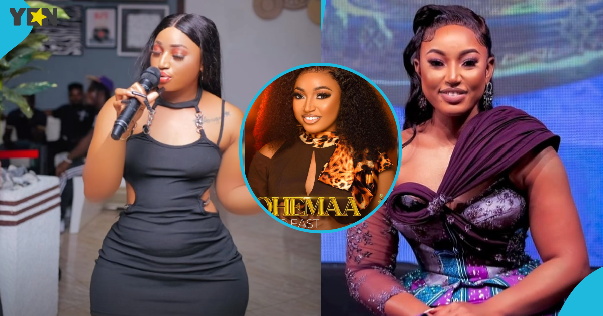 2023 Ghana's Most Beautiful contestant Ohemaa puts her body on display as she slays in black cutout dress after eviction
