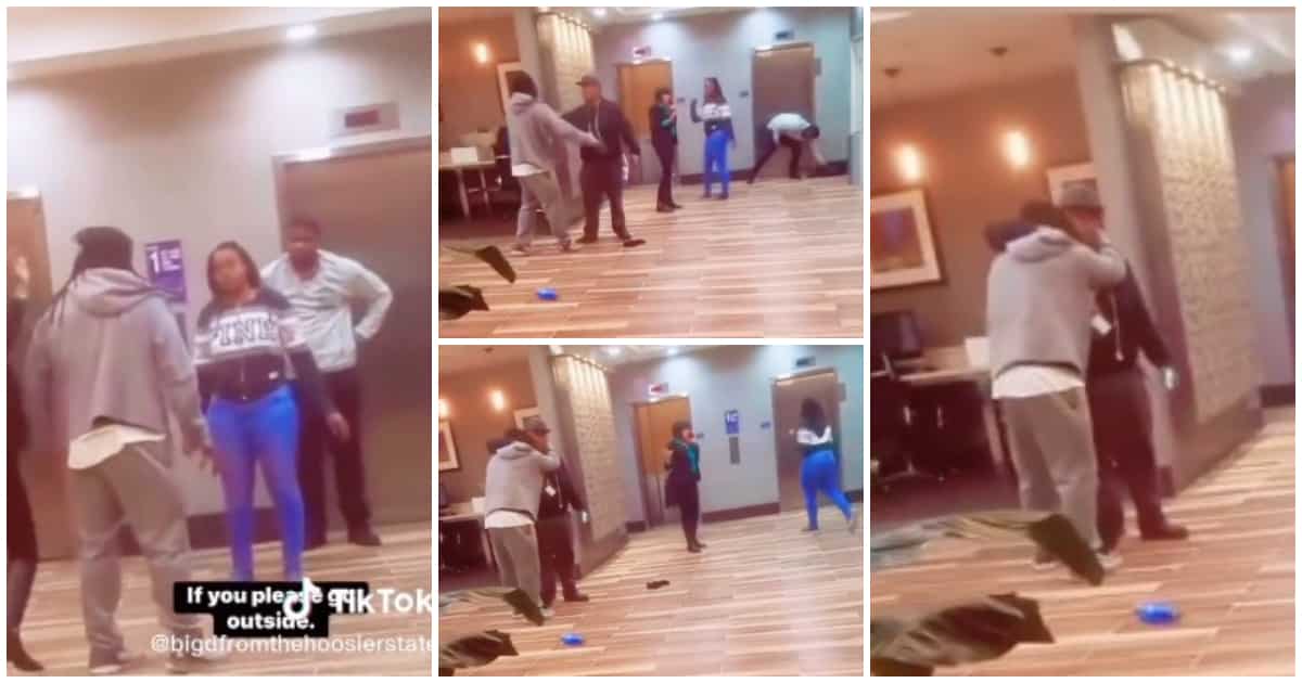 Husband burst into tears, wife with another man, hotel