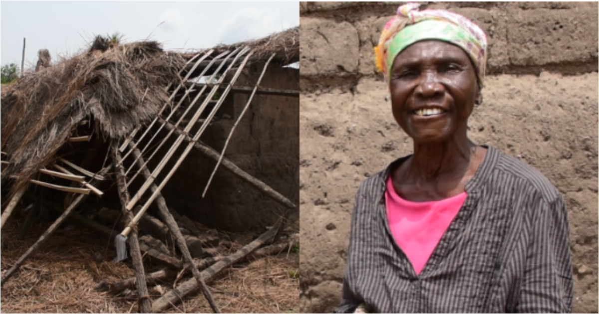 Paulina Doh: Disabled 84-year-old woman rendered homeless after a storm destroyed her mudhouse cries for help
