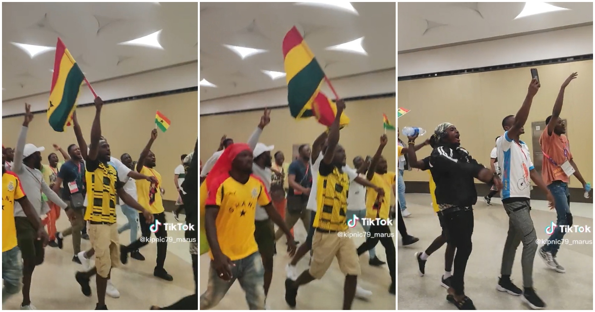 World Cup 2022: Ghanaian Fans In Qatar Storm City After Black Stars Win Vs South Korea; Sing Jama Tunes