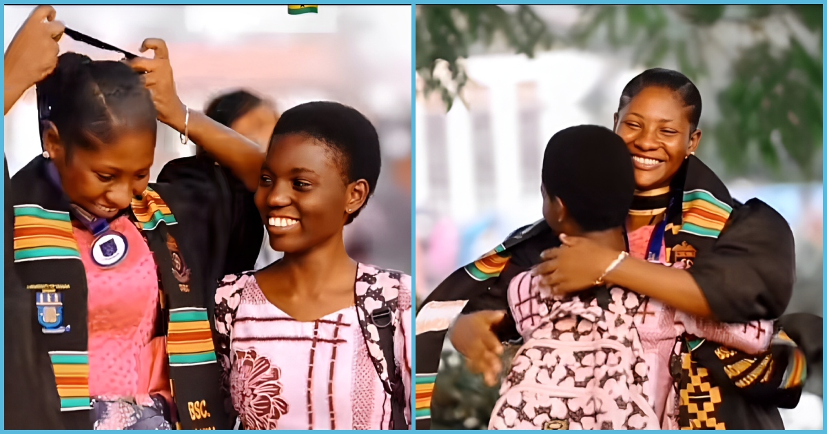 Pretty Ghanaian Lady Bags First-Class And Dedicates Degree To Kid Sister