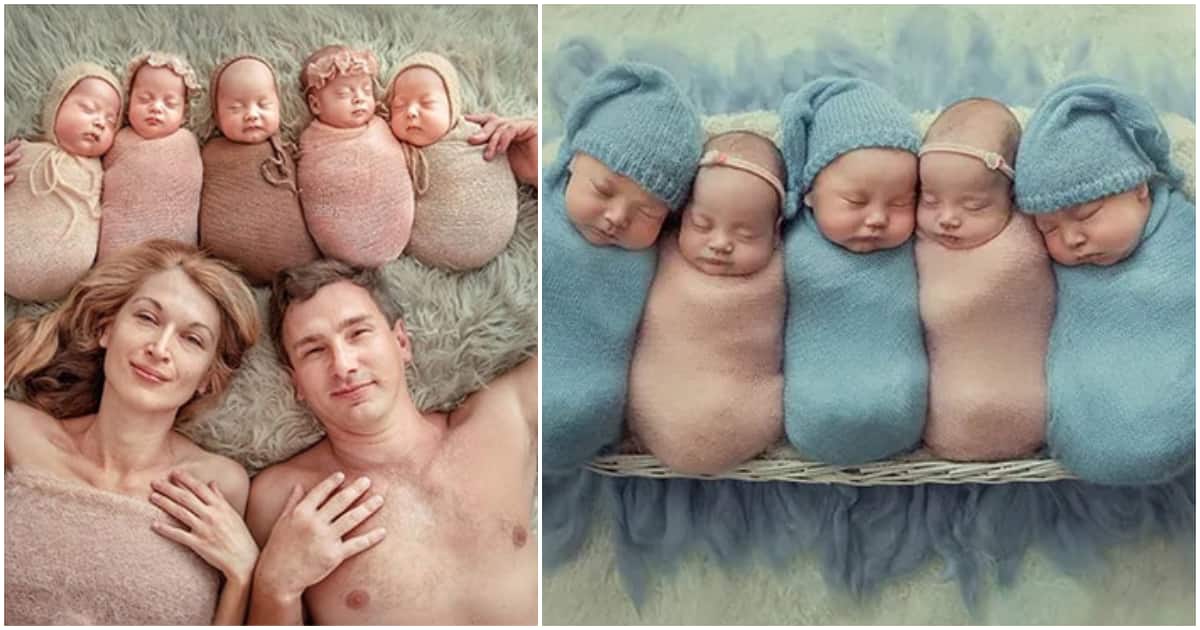 Ukraine mum shares beautiful photos of her cute quintuplets: "Five pearls"