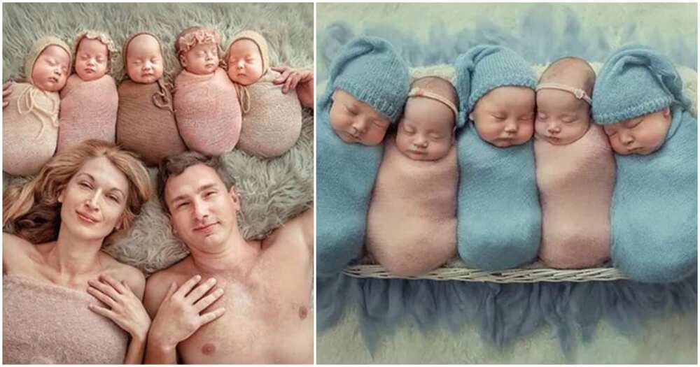 Ukraine mother shares an adorable photo of her five kids.