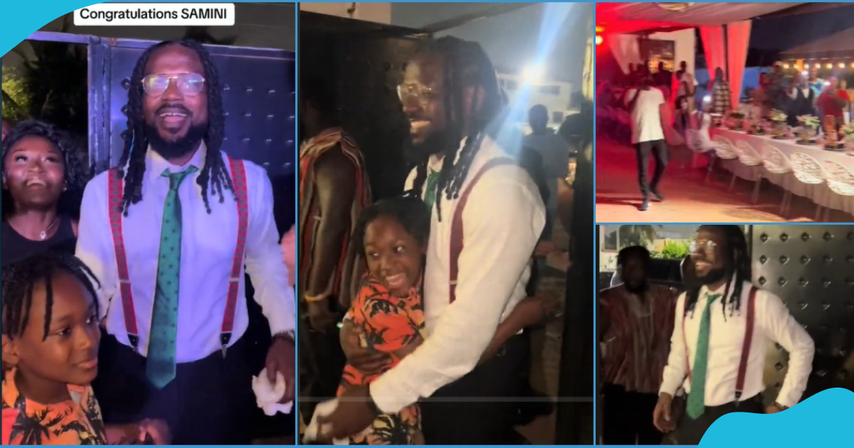 Samini's family celebrates his graduation with big surprise party in video