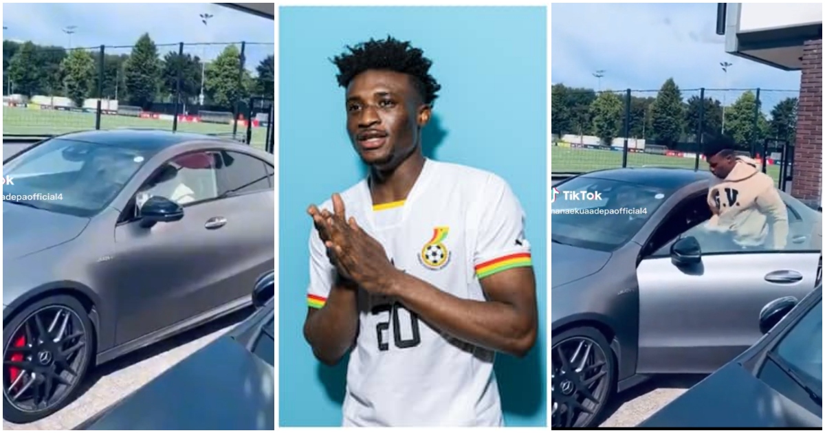 Kudus: Video Of Black Stars Winger Parking His Mercedes AMG Leaves Ghanaian Girls Mesmerised