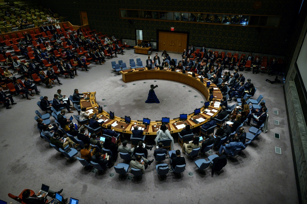 The United Nations Security Council is seen at the UN headquarters in New York in September 2022