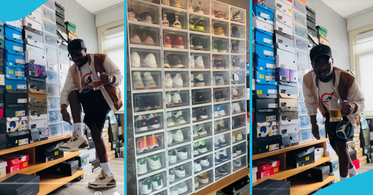 Kofi Gabs flaunts room full of expensive sneakers