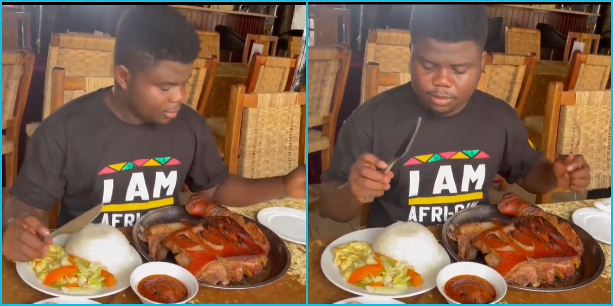 Wode Maya: Ghanaian YouTuber chills with huge plates of meals in video