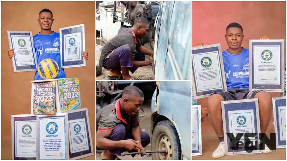Guinness World Records/Nigerian boy with skill.