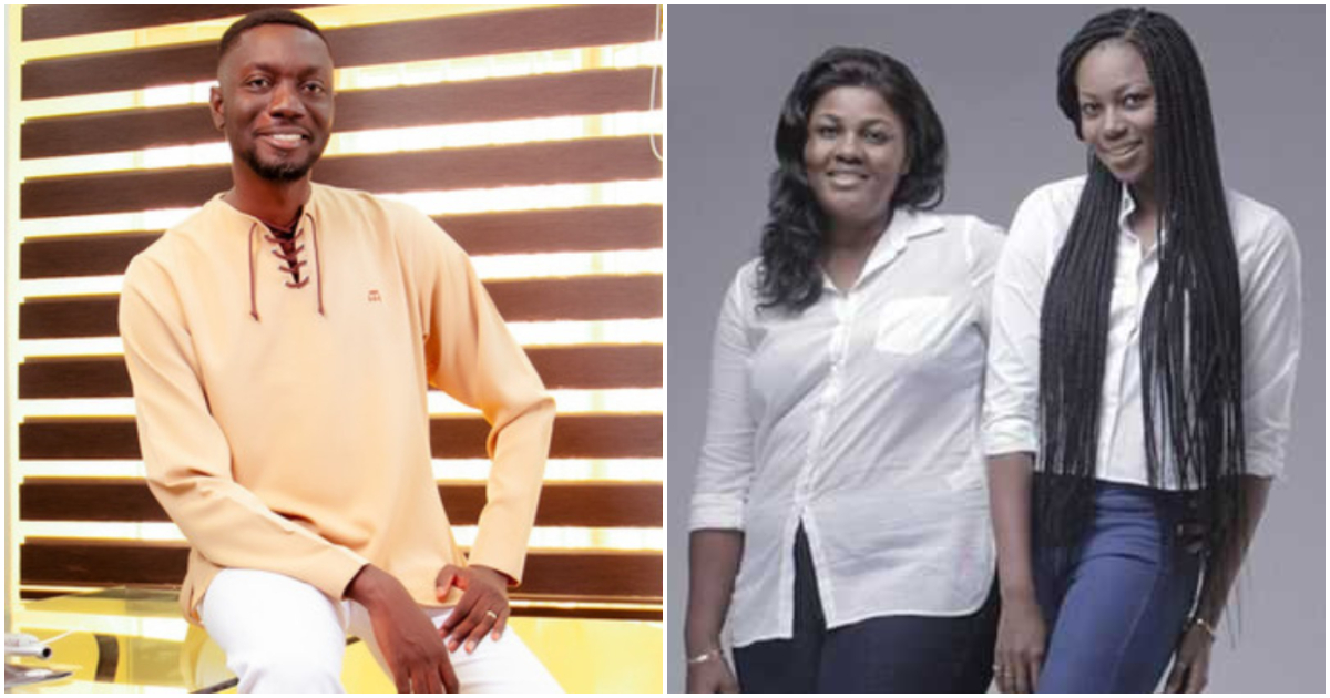 Photos of Ameyaw Debrah, Yvonne Nelson, and her mother.