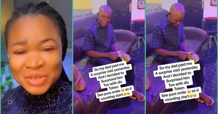 Dad over the moon as daughter gifts him cash
