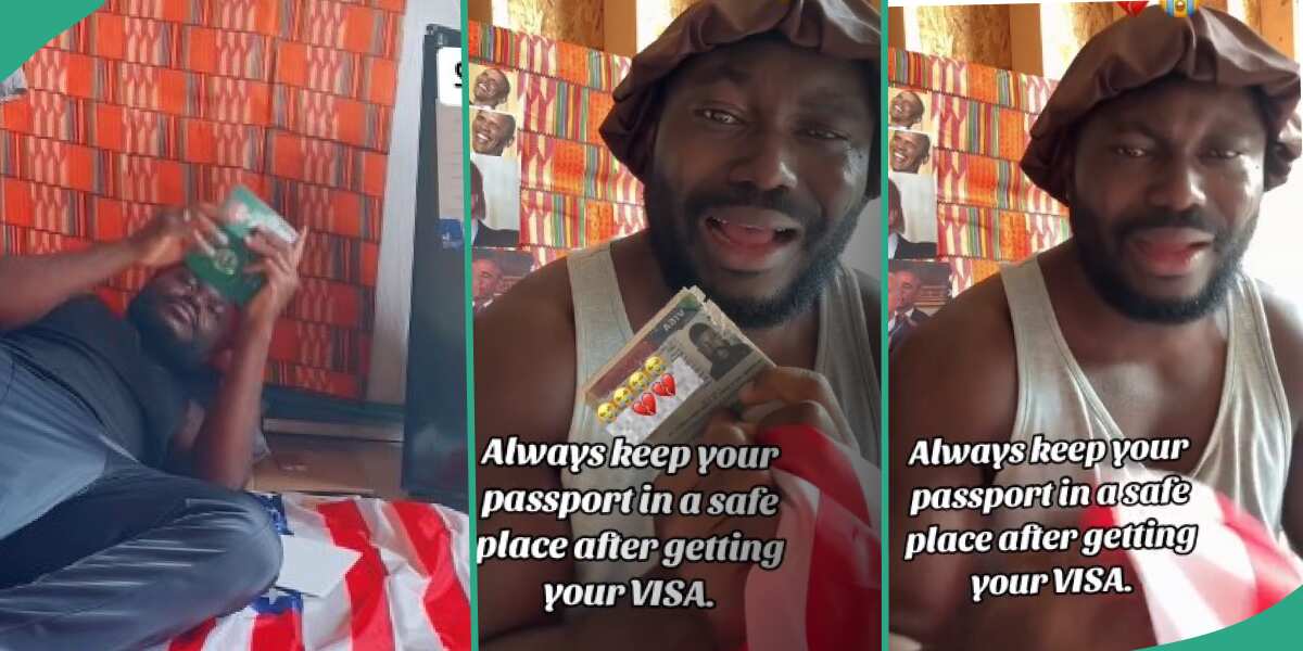 Man cries out as rat eats his US visa, shares sad video: "Your village people are strong"