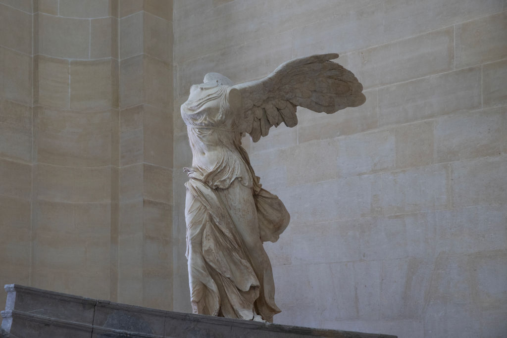 The Winged Victoire of Samothrace in Paris, France.