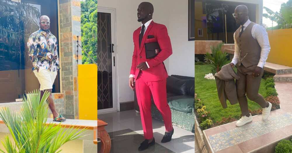 Fashion killer: Former Ghana captain Stephen Appiah slays in all red suit