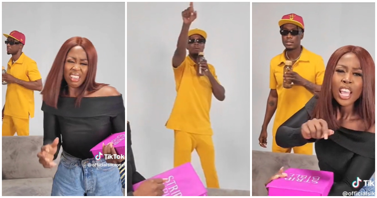 EL acts like a pastor in funny TikTok with Sika Osei