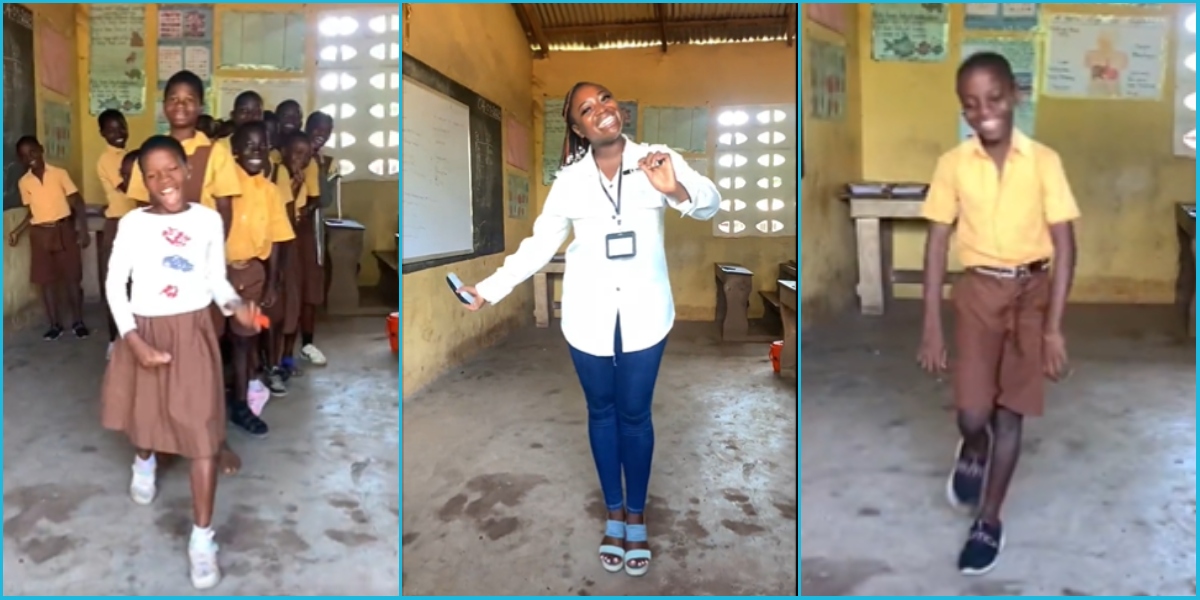 Pretty Ghanaian public school teacher engages in a social media challenge with her students