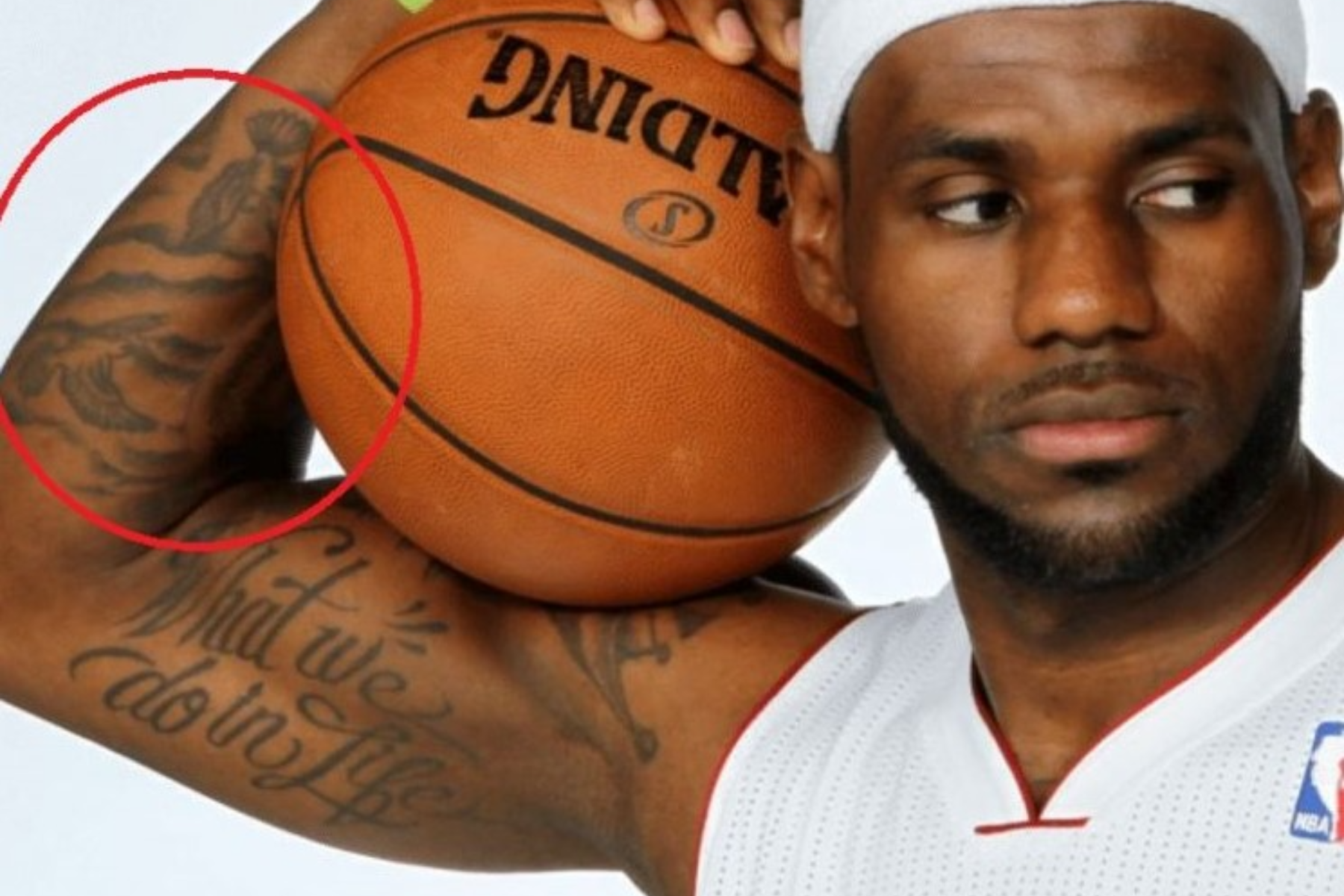 LeBron James has birds tattoo on his inner right arm