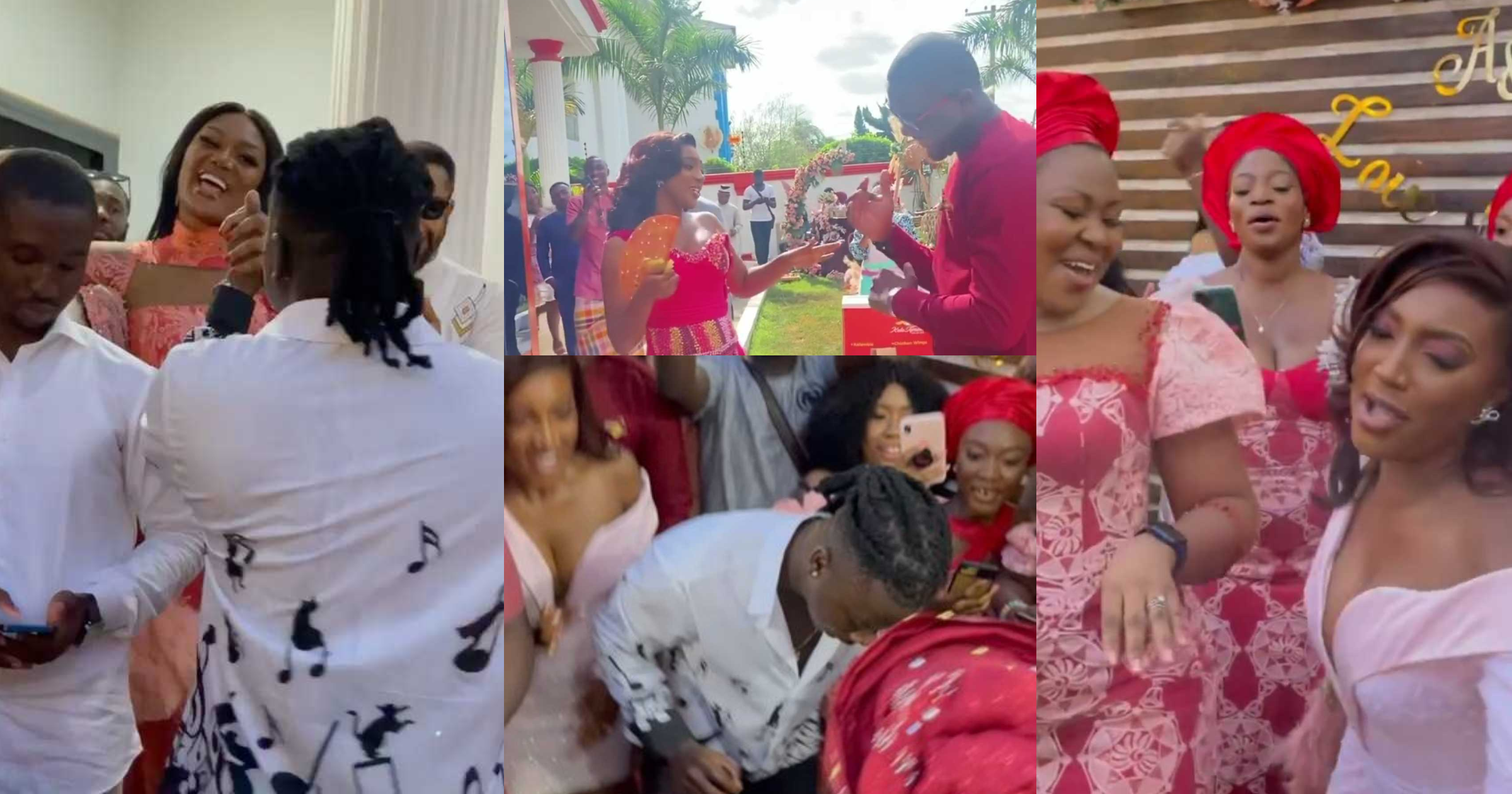 Wedding of Yvonne Okoro's younger sister goes gaga as Stonebwoy performs Putuu at reception