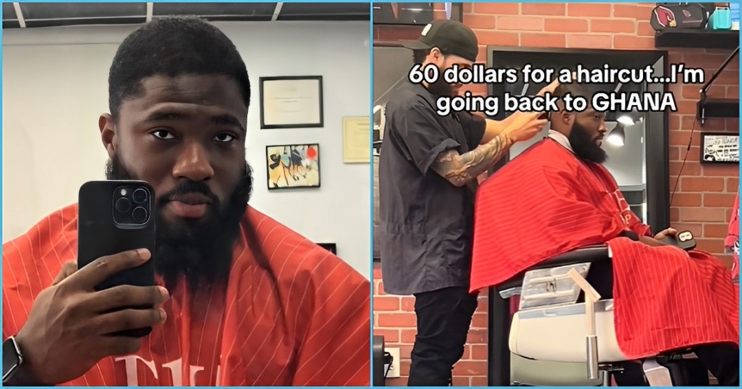 Ghana man laments cost of haircut in the US