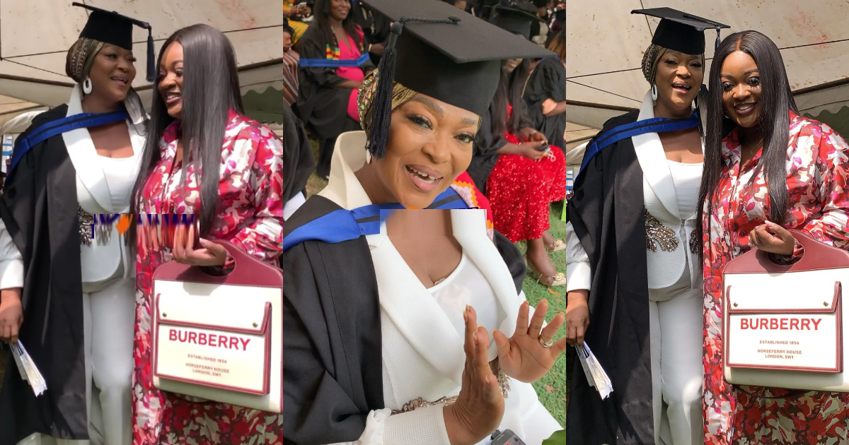 Kalsoume Sinare and Jackie Appiah at graduation