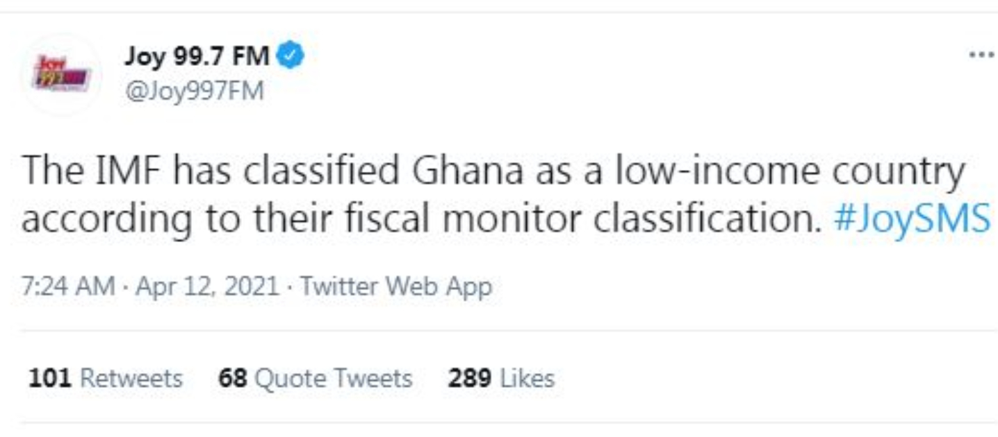 Fact check: IMF has not ‘downgraded’ Ghana to low-income country status