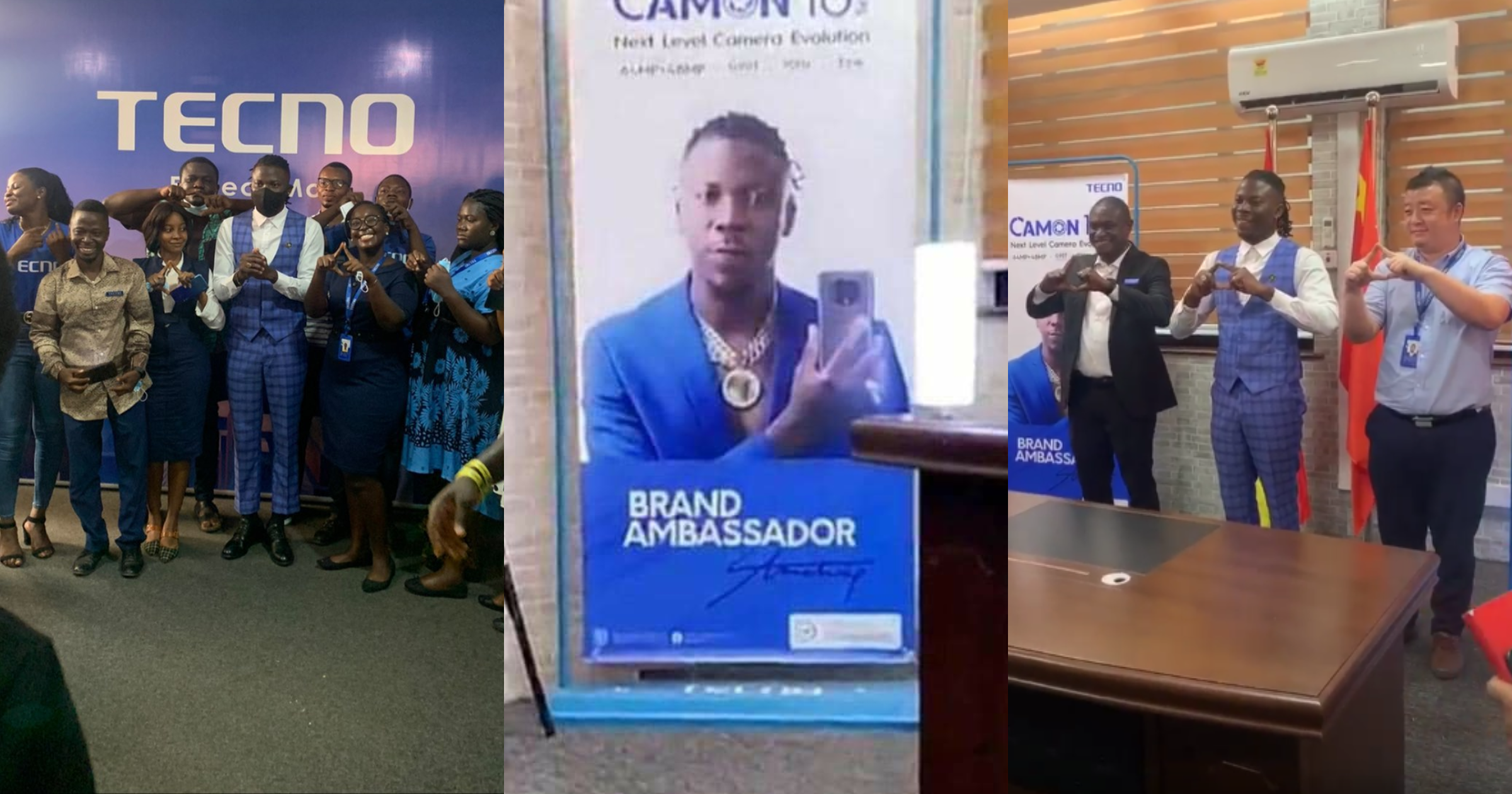 Stonebwoy signs as brand ambassador for Tecno mobile; video drops