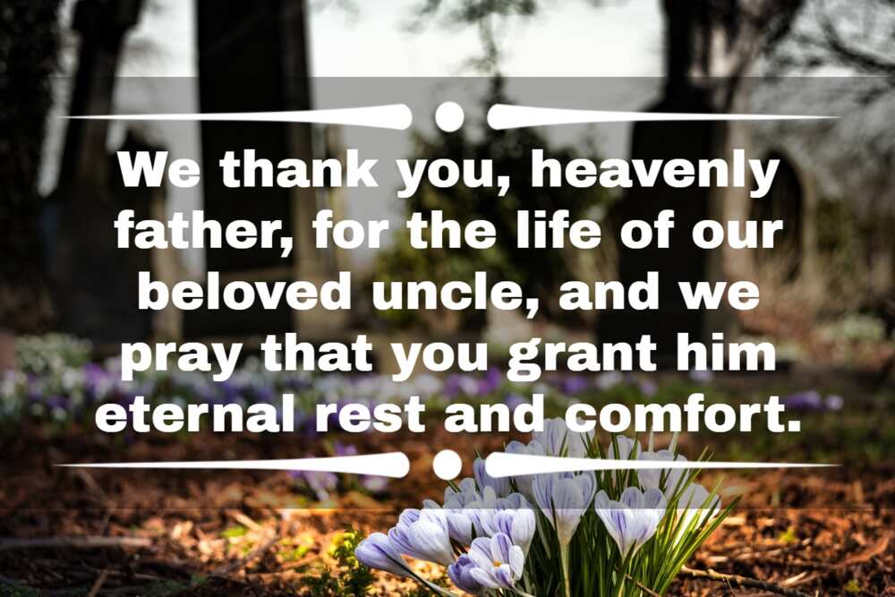 a prayer for my uncle who passed away
