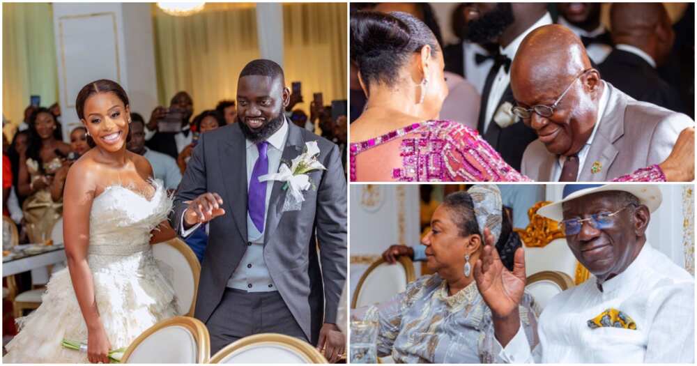 Royal Wedding: Ex-President Kufour And Rebecca Akufo-Addo Spotted At Otumfuo's Niece Wedding Reception