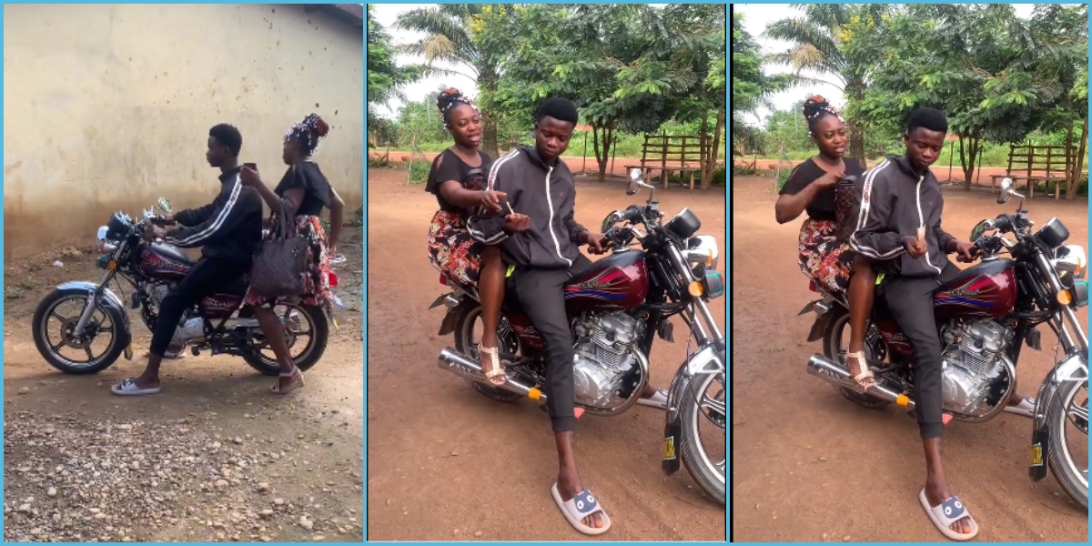 Ghanaian Female Teacher In Rural Area Shares Video Of How She Gets To School Daily, Peeps React