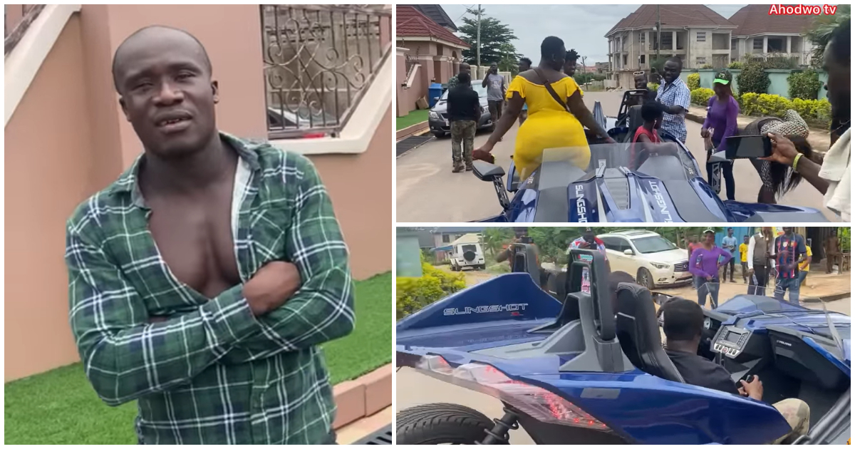 Dr Likee: Kumawood actor purchases GH¢674k Slingshot motor and flaunts it in new movie with Agya Koo
